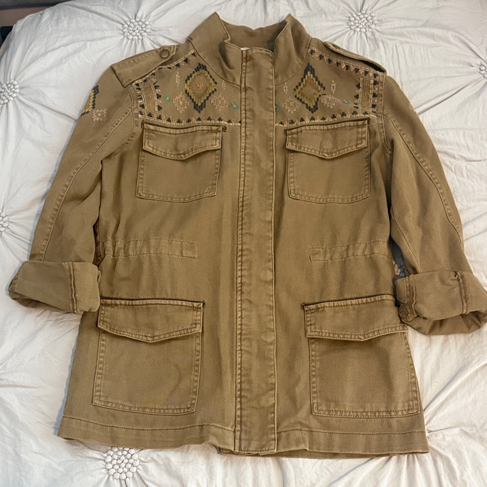 Sundance Tan Embroidered Utility Jacket - Picture 6 of 6